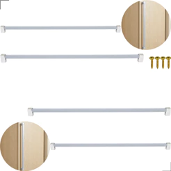 Kit 4 Puxador 480mm Plástico Móveis Gaveta Armário Roupeiro Fosco / Cromado Alça