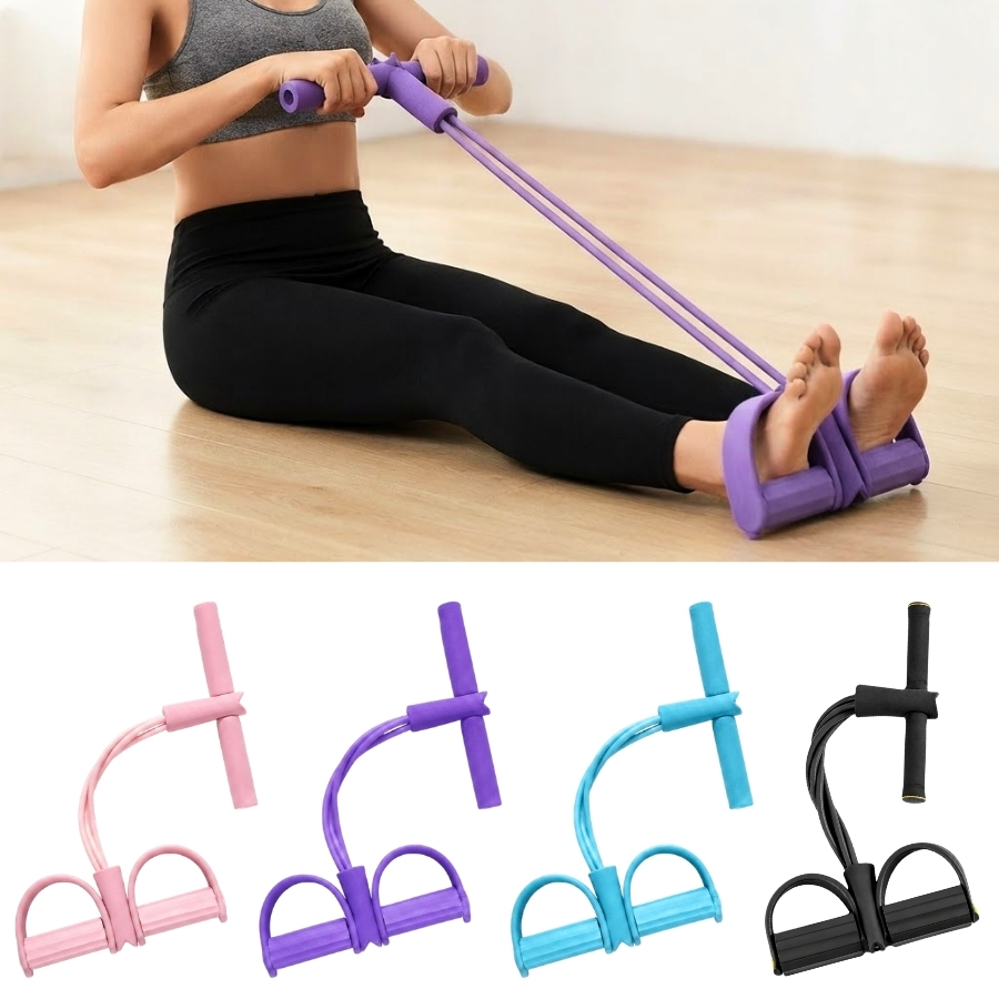 Extensor Tensão Forte Faixa Elástica 2 Elásticos Exercícios