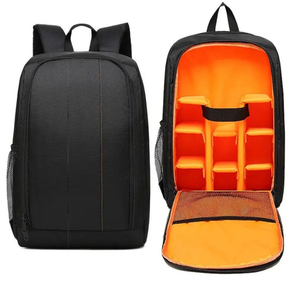 Mochila Fotográfica Grande p/ Câmera DSLR Tripé Lente Flash Laptop Acessórios Fotógrafo Profissional