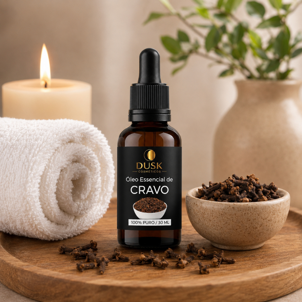 Óleo de Cravo 30ml 100% Puro Natural Vegetal para Pele e Cabelos – Dusk Cosméticos ⭐