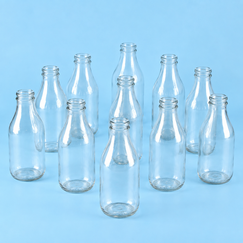 Garrafinha de Vidro Coquinho 200ml - 13x6cm - Kits com 1 a 10 unidades
