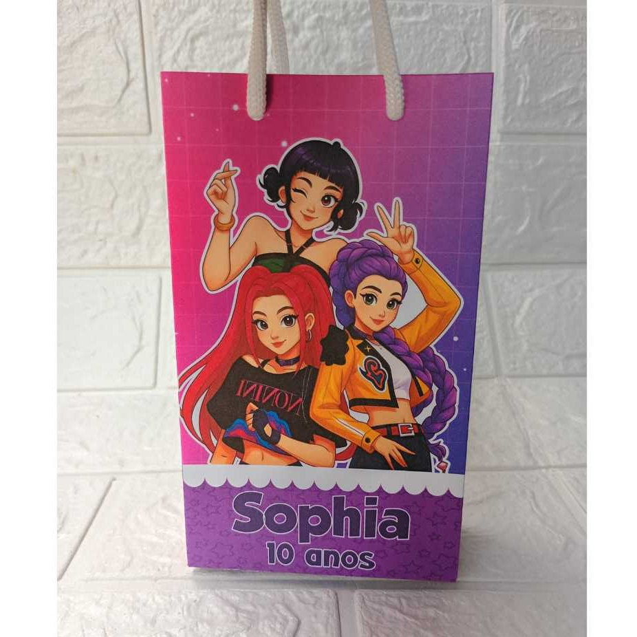 Sacolinha Surpresa Personalizada Guerreira do Kpop Lembrancinha de Aniversário Festa Infantil