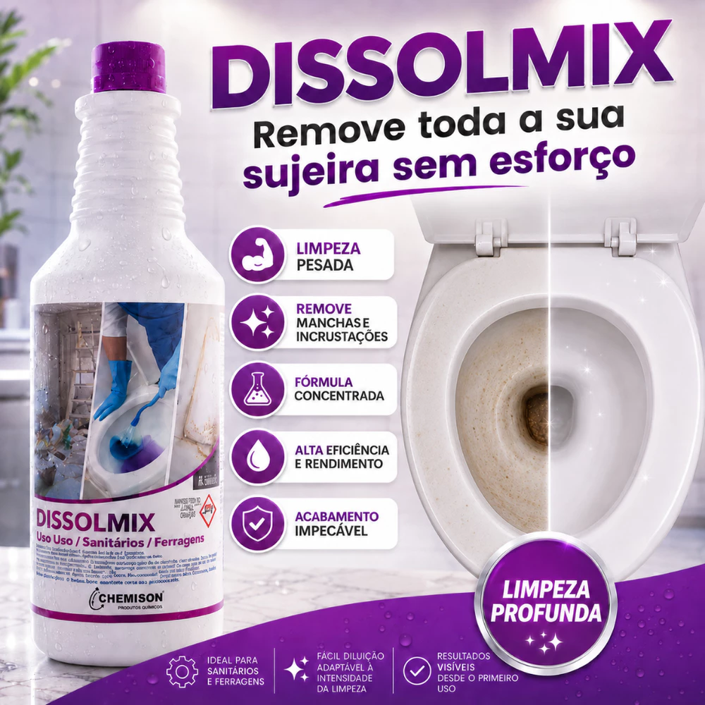Dissolmix Detergente Roxinho Limpa Vaso Sanitário 1Lt