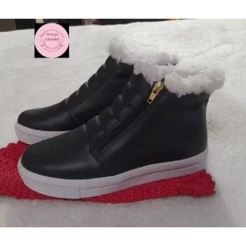 QUEIMA DE ESTOQUE BOTA BOTINHA COM LÃ TENIS FORRADO