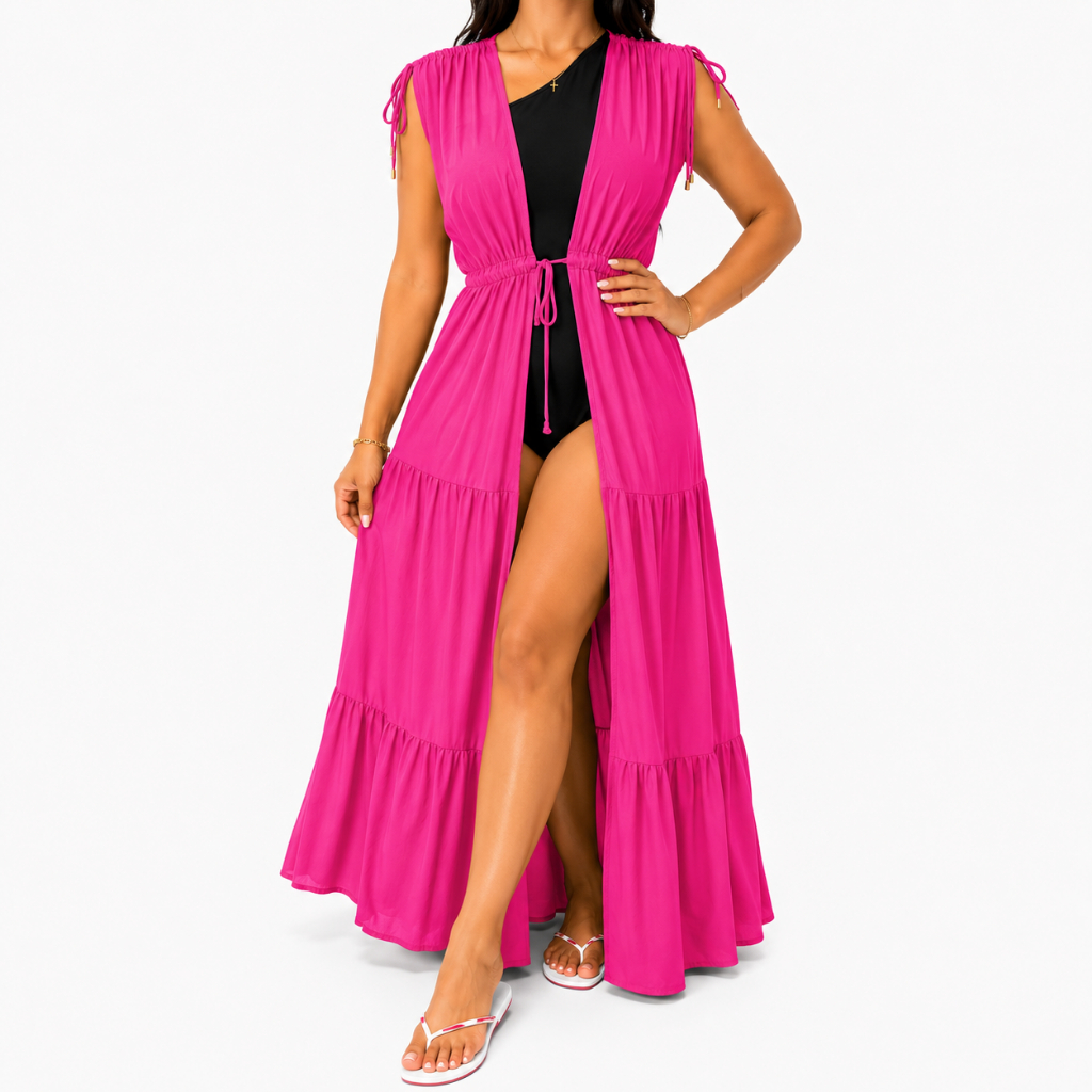 Saida de Praia Kimono Duplo Uso Lançamento2023 Moda Feminina
