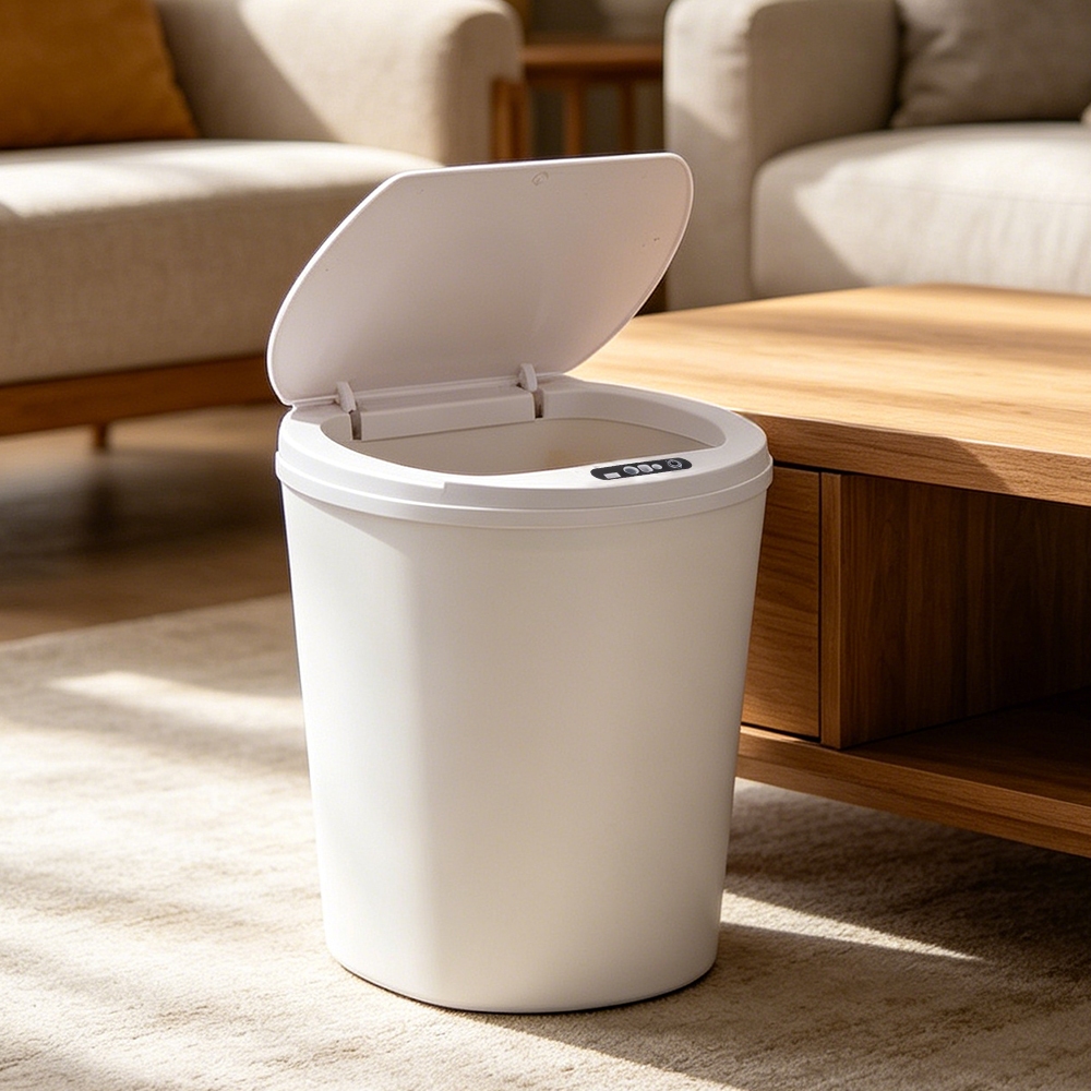 Lixeira Inteligente com Sensor Automático 16L Tampa Automática Recarregável para Cozinha Banheiro Escritório