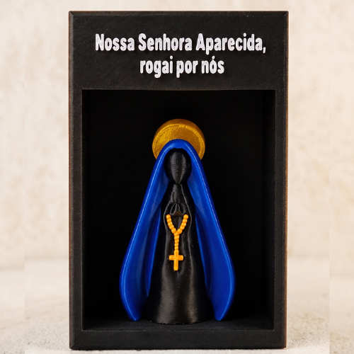 Nicho Nossa Senhora Aparecida Minimalista Decorativo - Nicho Nossa Senhora Aparecida 13cm