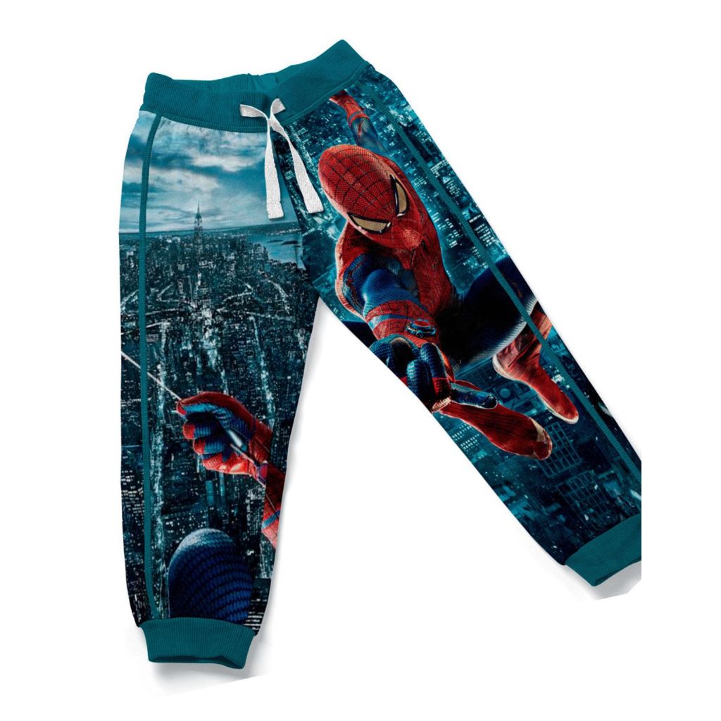 Calça Moletom Infantil Flanelada de Algodão Estampa de Personagens Quentinha e Confortável