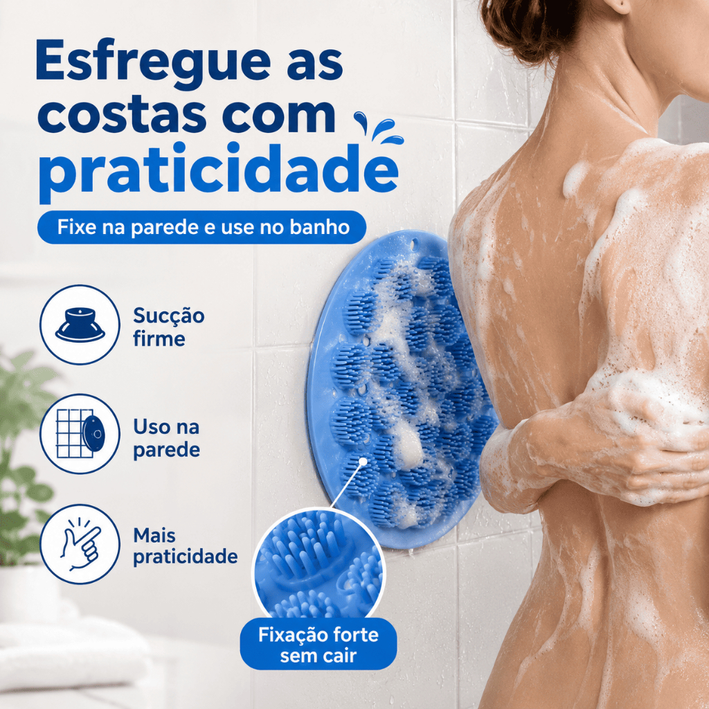 Tapete Massageador De Silicone Para Pés E Costas Esfoliador De Banheiro
