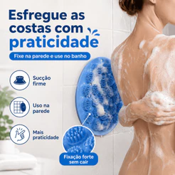 Tapete Massageador De Silicone Para Pés E Costas Esfoliador De Banheiro