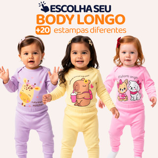 Escolha seu Conjunto Body Bebe Peças de Roupas para Bebê Menina Body Longo + Calça Mijão …