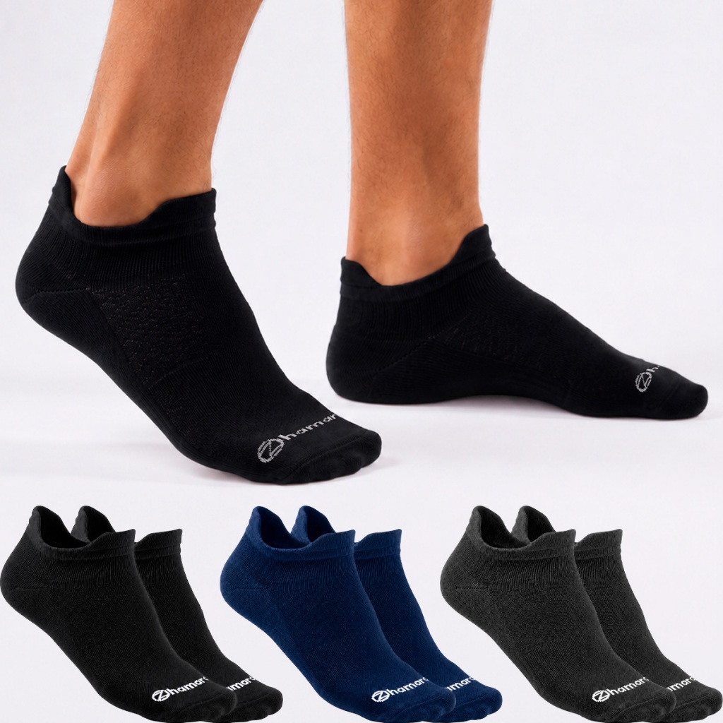 Kit 3 Pares Meias Poliamida Zhamaro Performance Corrida Dry Fit Cano Curto Cicli
