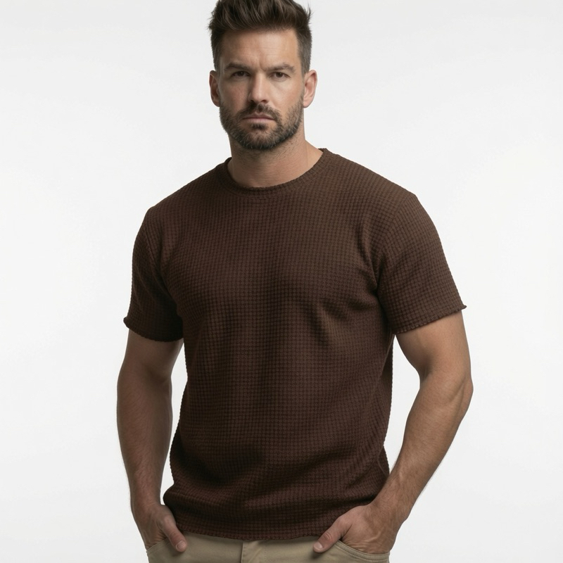 Camiseta  Texturizada Básica Casual Premium