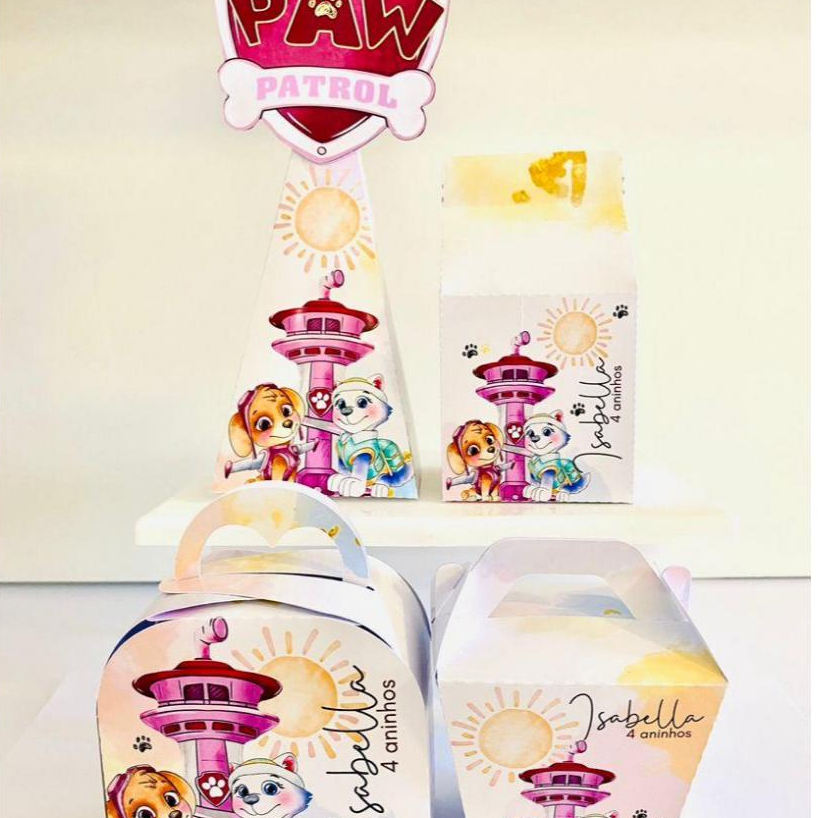 KIT  Personalizados Patrulha Canina Menina /personalizados/Mimo/Lembrancinha/Festa Aniversario/Pegue e Monte