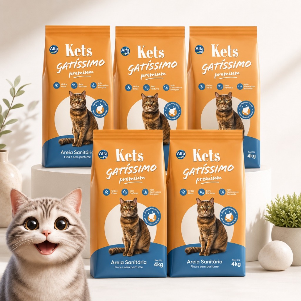 Kit De Areias Para Gatos com 5un 20kg E De 12kg Envio Imediato