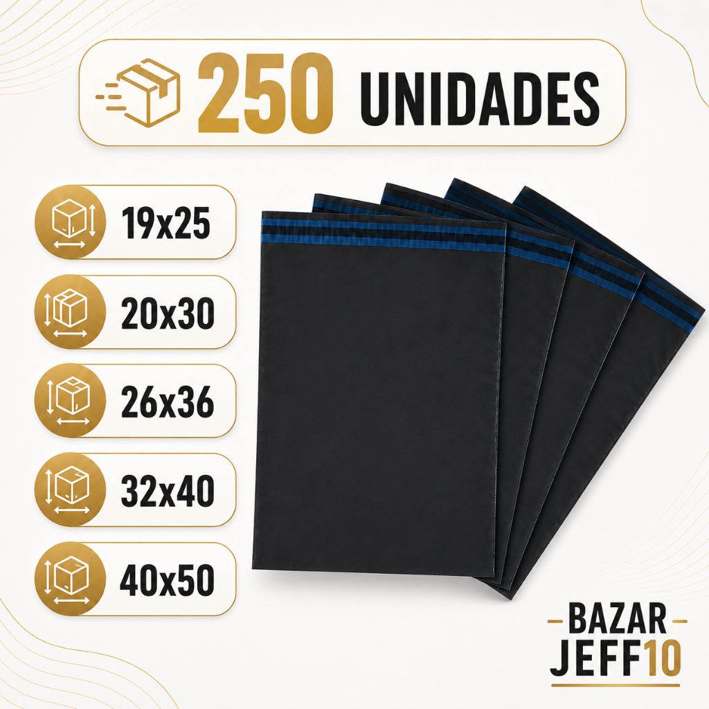 Envelope de Segurança Lacre Inviolável Saco para Envios Correios E-commerce Pacote com 250 Unidades