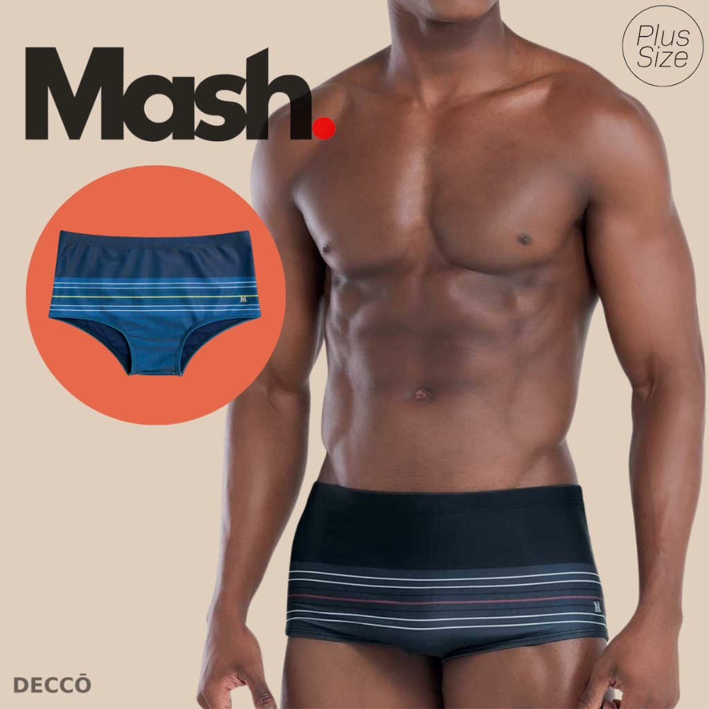 Sungão Masculino Plus Size Mash Estampa Listrada Ajuste Perfeito