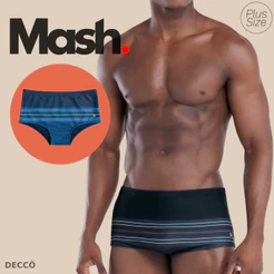Sungão Masculino Plus Size Mash Estampa Listrada Ajuste Perfeito