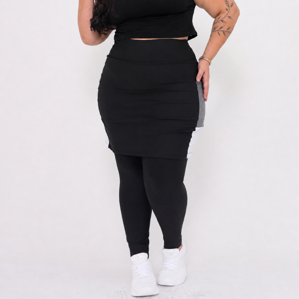 Calça saia plus size academia leg saia moda evangelica treino legging