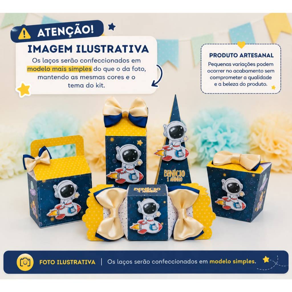 Kit Caixas Astronauta/ Astronauta Personalizada/ Lembrancinha de Festa/ Aniversário/ KIT FESTA
