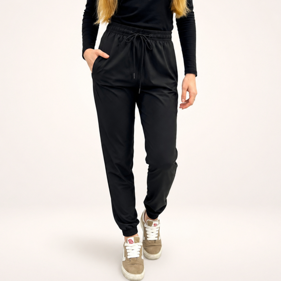 Calça JOGGER Feminina Esportiva Tactel Elastano Zíper Perna Top/Calça Treino, Caminhada, Academia