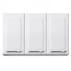 Armário Aéreo de Cozinha 3 Portas Itatiaia Luce de Aço 105cm Branco