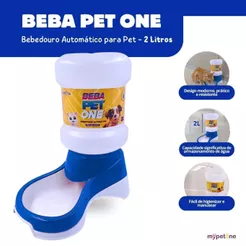 Bebedouro Automático Beba Pet One Azul Galão - 2 Litros