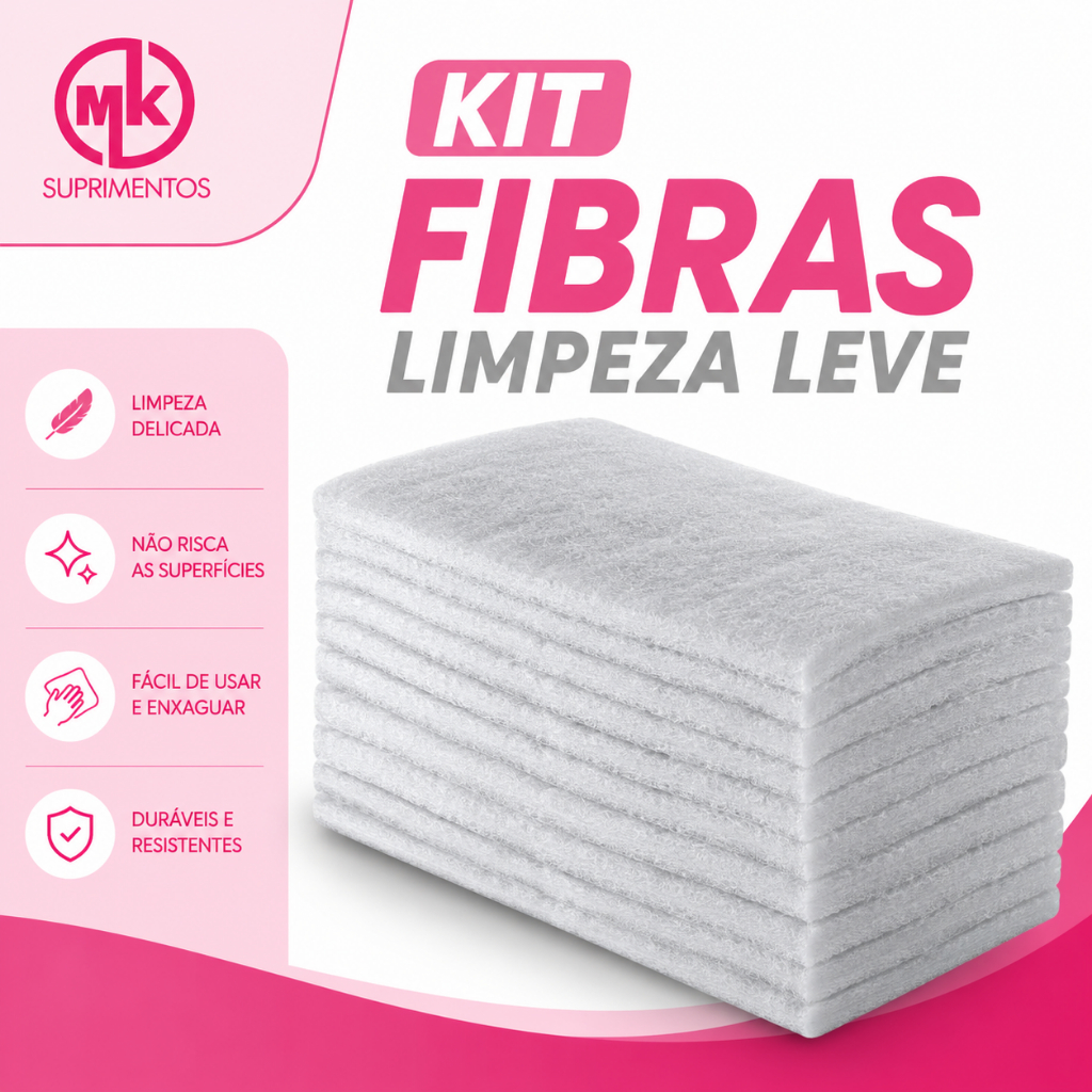 Fibras Para Limpeza Leve Esponja Branca Não Risca Qualidade Superpro