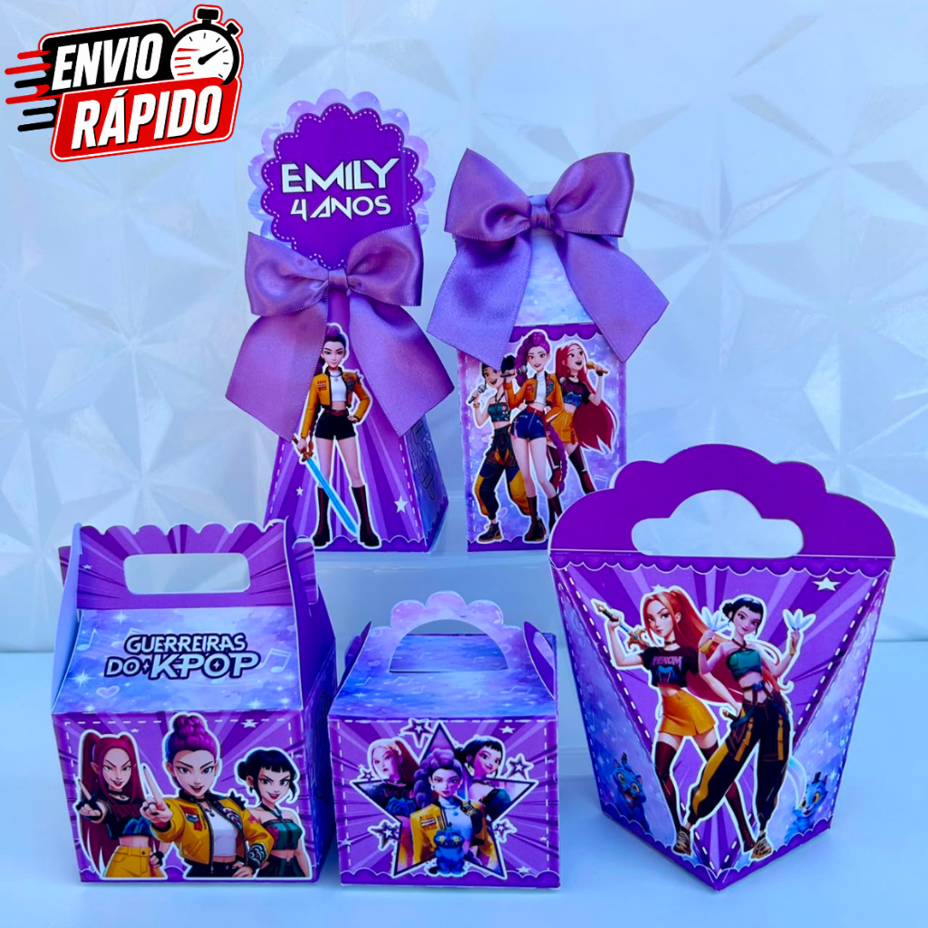 Kit GUERREIRAS DO K-POP Personalizado/ Lembrancinhas/ Aniversário/ Festa/ Decoração