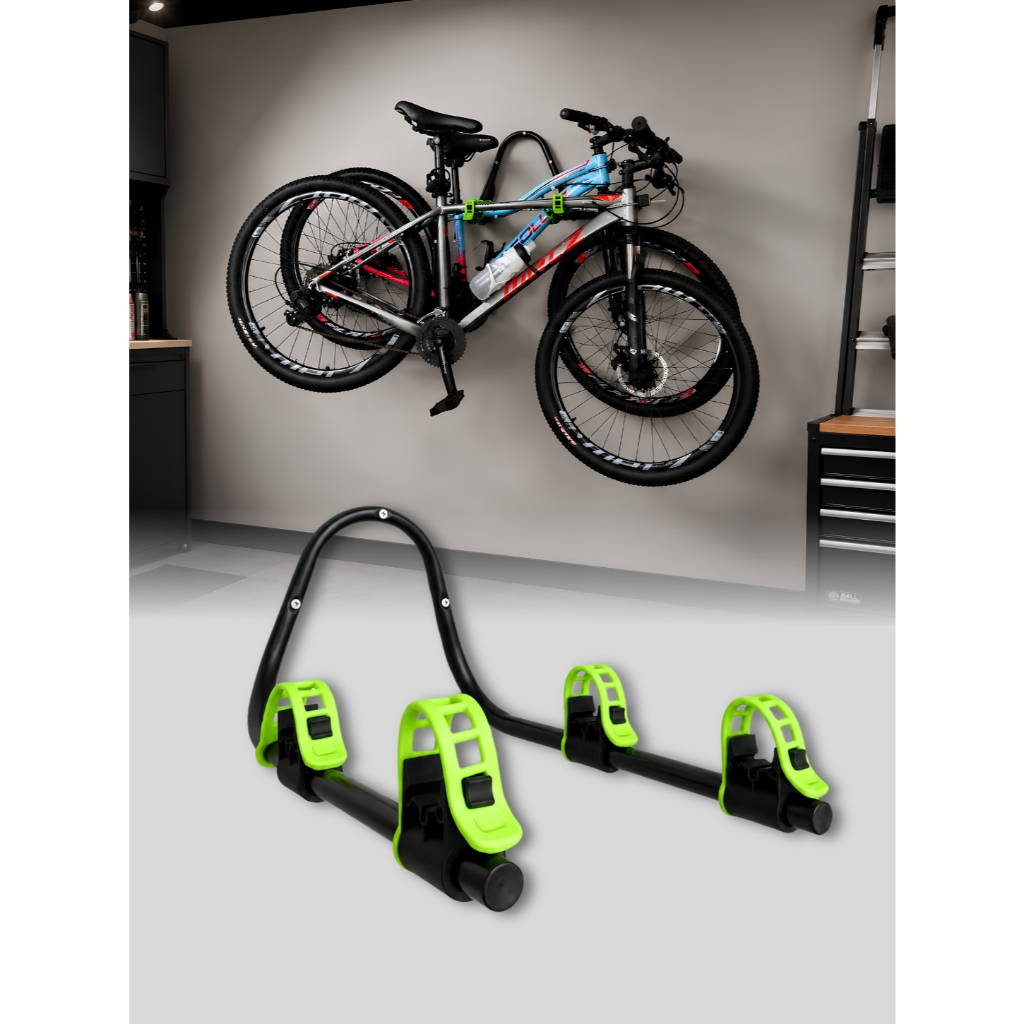 KAWAK Suporte Bicicleta Horizontal Parede Para 2 Bikes