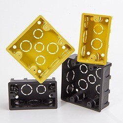 kit Caixa De Luz Embutir 4x4 Parede Amarela  OU Preta  4/8/12/20u.