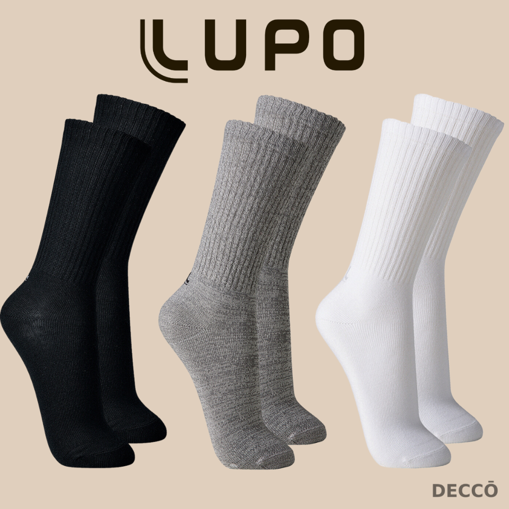 Kit Com 6 Pares De Meia em Algodao Cotton Confortavel Lupo Sport Cano Longo Masc
