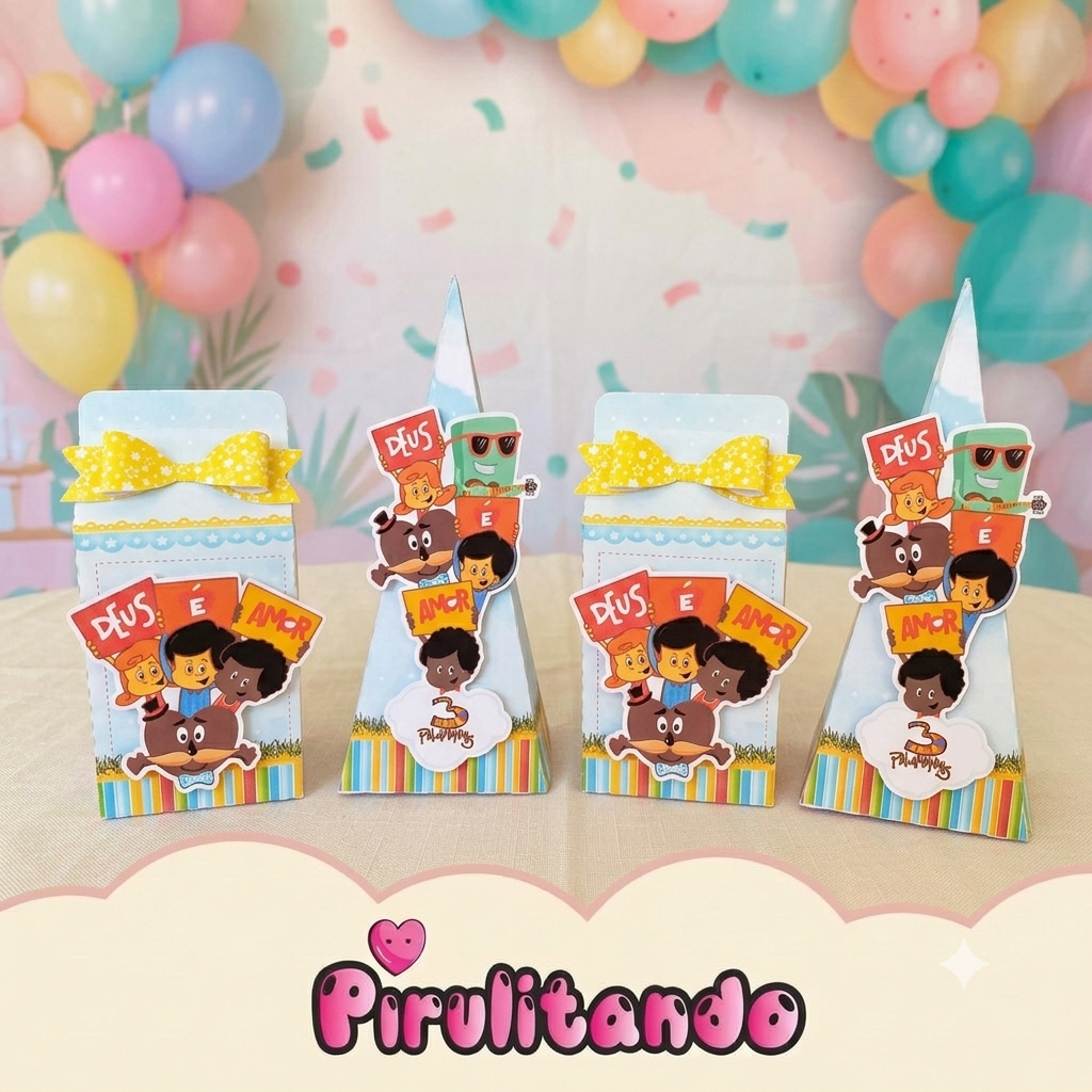 Personalizados Três Palavrinhas caixas lembrancinhas festa aniversario tres palavinhas