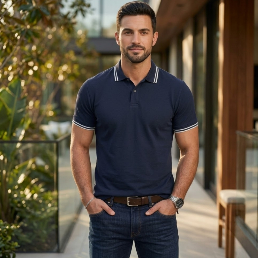 Camisa Camiseta Gola Polo Básica Masculina Algodao Premium Piquet Branca P ao XG Casual Trabalho