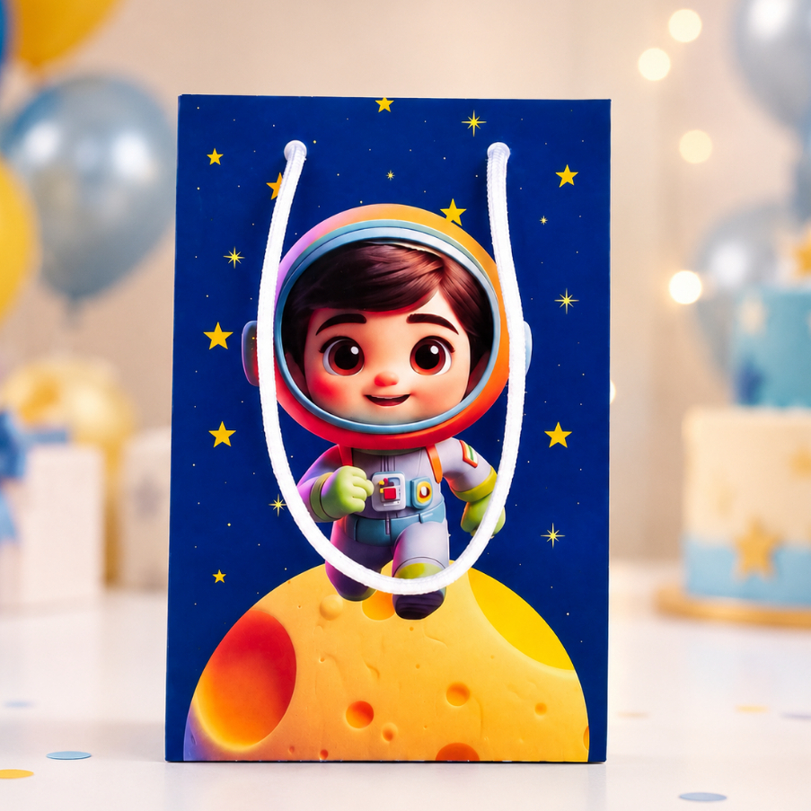 Sacolinha P ASTRONAUTA Personalizada | Sacolinha Surpresa | Lembrancinha Festa Infantil | Aniversário