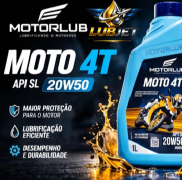 Óleo Mineral Motorlub Moto 4t 20w50 1litro CG 125, CG150, Pop, Biz, Factor 125, YBR 125, XTZ 125,