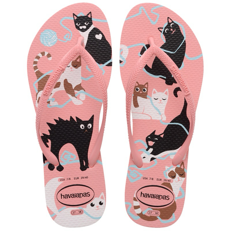 Chinelo Havaianas Slim Pets Cachorrinhos e Gatinhos Original