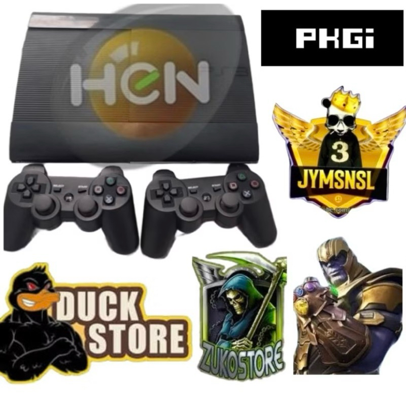 Ps3 Slim ou Super Slim Desbloqueado 500 Gigas + 2 Controles Sem Fio e Cabos + de 3 mil Jogos ( Leitor Funcionado )
