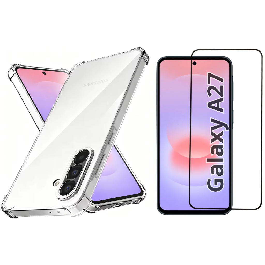 Capa Capinha Case e Película de Vidro 3D para Samsung Galaxy A27