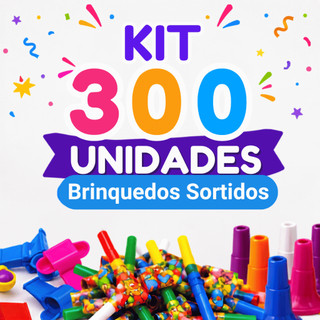 Kit 300 Mini Brinquedos Sortidos para Festa Infantil Lembrancinhas Sacolinha Surpresa Aniversário Brindes Atacado