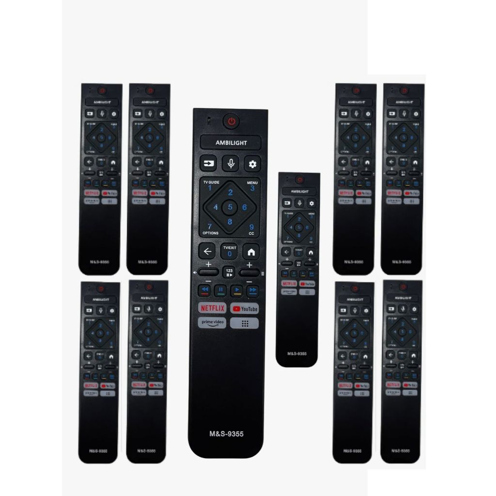 Kit 5/10 peças Controle Remoto Compatível com TV Smart Philips Ambilight M&S-9355 — imagem 2 de 2