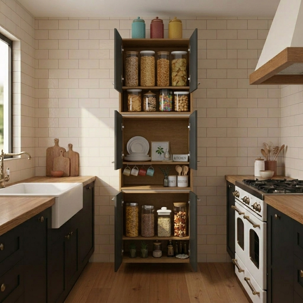 Armário Paneleiro Multiuso 6 Portas Branco Suspenso para Organização de Cozinha e Lavanderia · foto 2