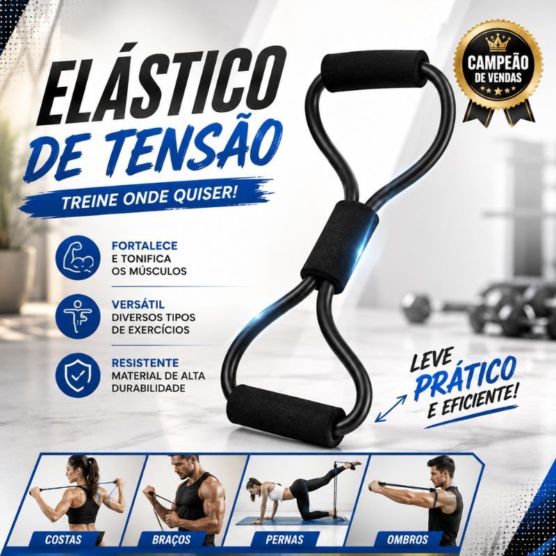Elástico de Tensão Formato 8 para Treinamento Funcional Academia Pilates Fisioterapia Doméstica