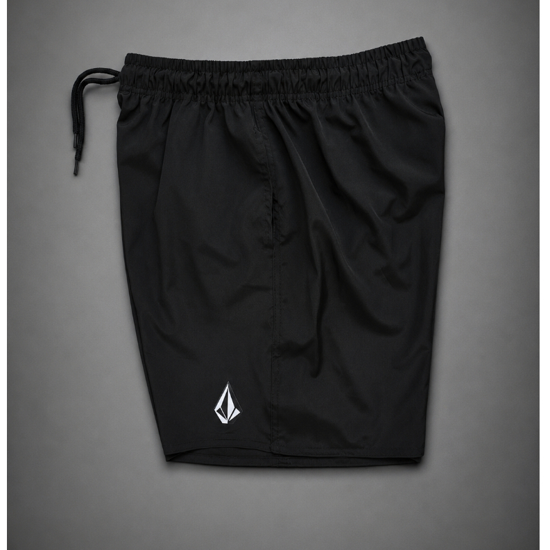 Short Masculino Preto Elastano Tactel Volcom Confortável – Academia, Praia e Dia a Dia