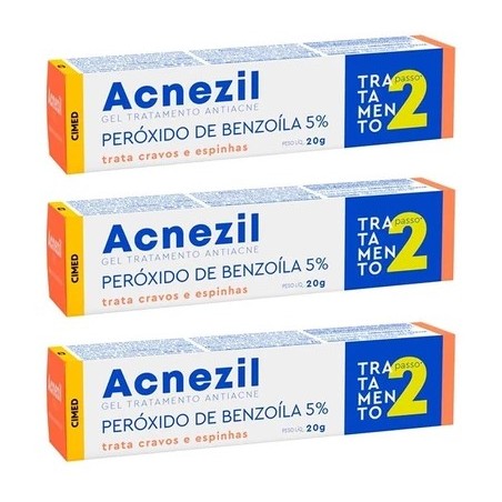 Acnezil Gel 20g - Elimina Bactéria Causadora da Acne, Ação Anti-inflamatória, Controle Oleosidade