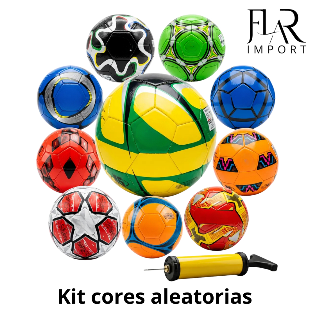 Bola De Futebol Campo Quadra Praia / Bomba De Ar Ferias Esporte Lazer Jogos Velocidade Controle Resistente Diversão