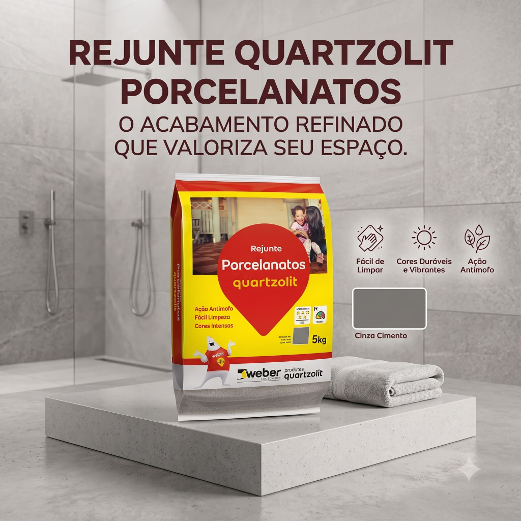Rejunte Para Cerâmicas Flexível 1kg Cor  Quartzolit