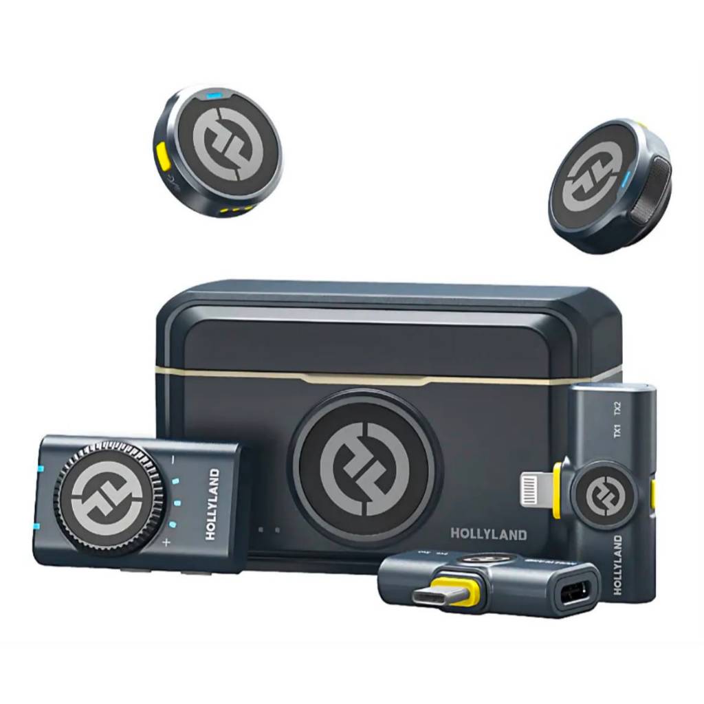 Microfone De Lapela Hollyland Lark M2 Combo Duo Preto