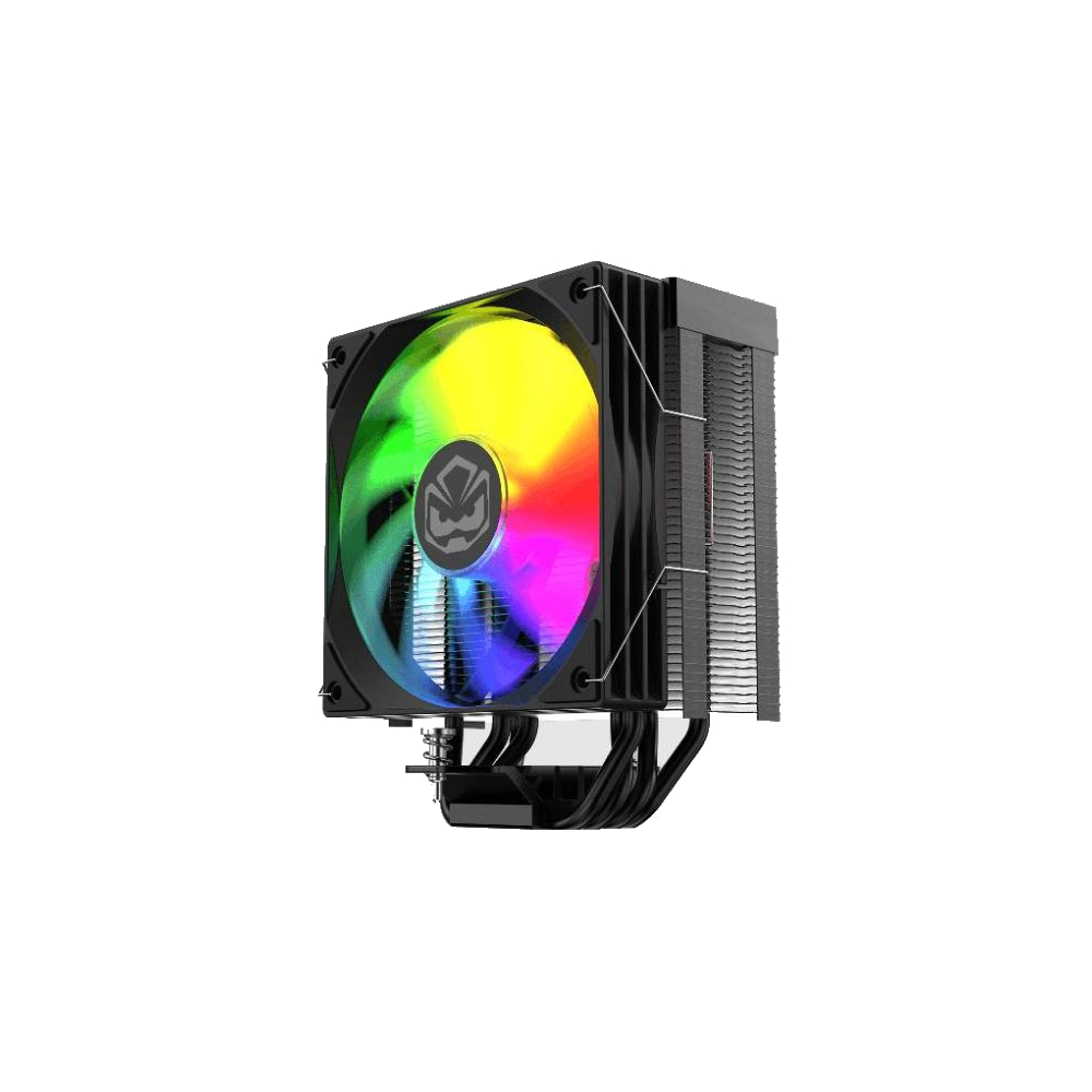 Cooler Para Processador Pcyes Duley Black Vulcan Argb Com Display De Temperatura Tdp 180w Intel Amd Acdlybv