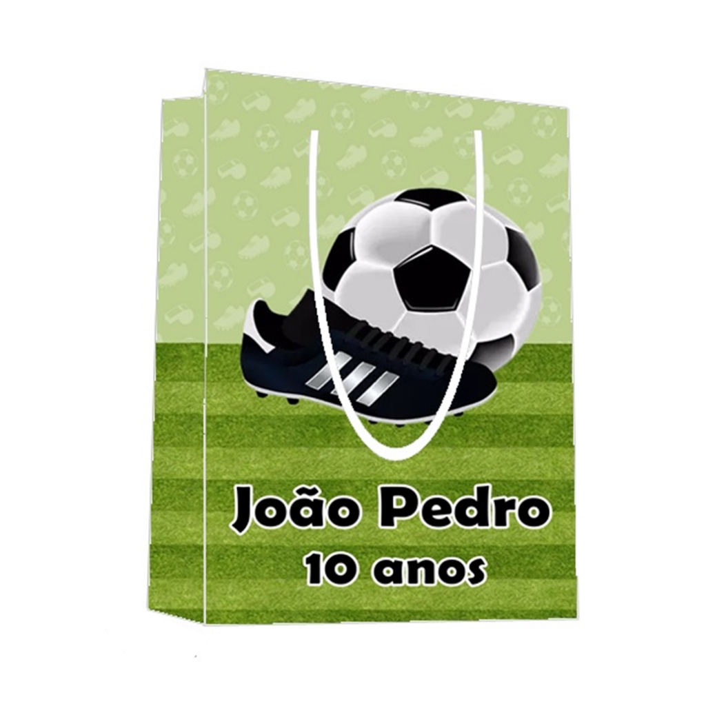 Sacolinha Futebol Personalizada para Aniversário/ Lembrancinha Festa Infantil / Qualquer nome e idade